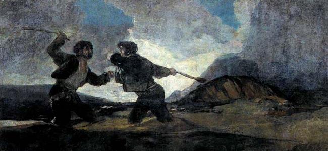 Duel with Cudgels, Francisco de goya y Lucientes